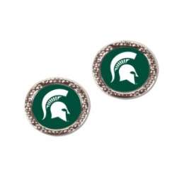 Michigan State Spartans Earrings Post Style