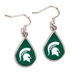Michigan State Spartans Earrings Tear Drop Style