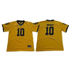 Michigan Wolverines 10 Tom Brady Gold College Football Jersey