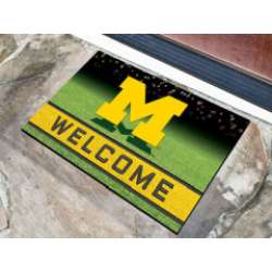 Michigan Wolverines Door Mat 18x30 Welcome Crumb Rubber