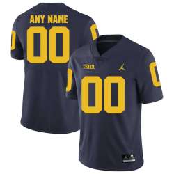 Michigan Wolverines Navy Men\'s Customized College Football Jersey