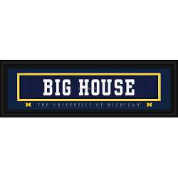 Michigan Wolverines Stitched Uniform Slogan Print - BIG HOUSE