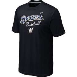 Milwaukee Brewers 2014 Home Practice T-Shirt - Black
