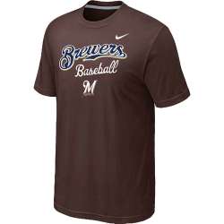 Milwaukee Brewers 2014 Home Practice T-Shirt - Brown