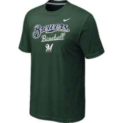 Milwaukee Brewers 2014 Home Practice T-Shirt - Dark Green