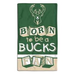 Milwaukee Bucks Baby Burp Cloth 10x17 Special Order