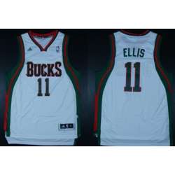 Milwaukee Bucks #11 Monta Ellis Revolution 30 Swingman White Jerseys