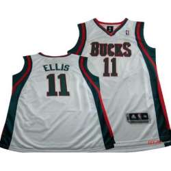 Milwaukee Bucks #11 Monta Ellis White Authentic Jerseys