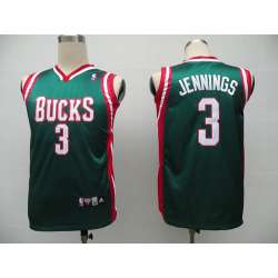 Milwaukee Bucks #3 Brandon Jennings green Jerseys
