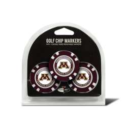 Minnesota Golden Gophers Golf Chip with Marker 3 Pack - Special Order