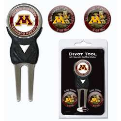 Minnesota Golden Gophers Golf Divot Tool with 3 Markers
