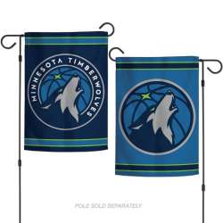 Minnesota TimberWolves Flag 12x18 Garden Style 2 Sided - Special Order