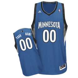 Minnesota Timberwolves Custom Swingman blue Road Jerseys