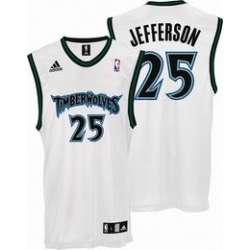 Minnesota Timberwolves #25 Al Jefferson white Jerseys