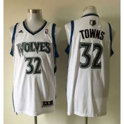 Minnesota Timberwolves #32 Karl-Anthony Towns White Stitched Jerseys