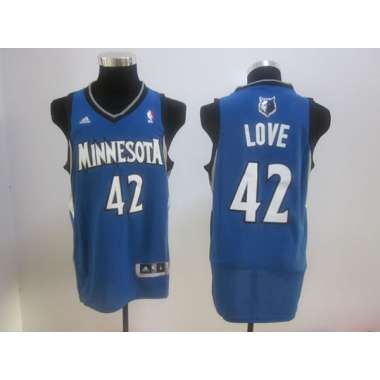 Minnesota Timberwolves #42 Kevin Love Revolution 30 Swingman Blue Jerseys