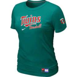 Minnesota Twins Nike Women\'s L.Green Short Sleeve Practice T-Shirt