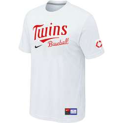 Minnesota Twins White Nike Short Sleeve Practice T-Shirt