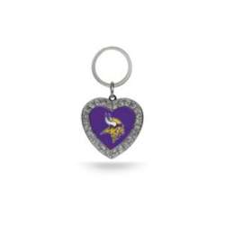 Minnesota Vikings Bling Rhinestone Heart Keychain