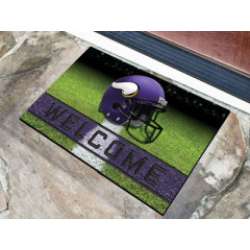 Minnesota Vikings Door Mat 18x30 Welcome Crumb Rubber
