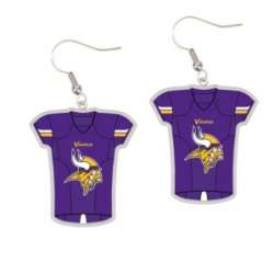 Minnesota Vikings Earrings Jersey Style