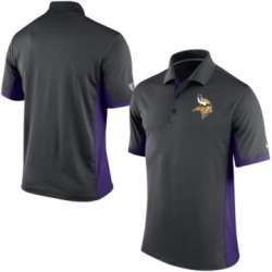 Minnesota Vikings Team Logo Dark Gray Polo Shirt