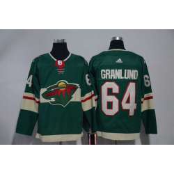 Minnesota Wild #64 Mikael Granlund Green Adidas Stitched Jersey