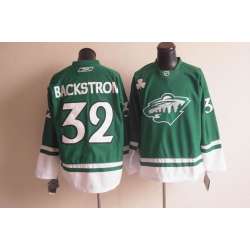 Minnesota Wilds #32 BACKSTRON Green Jerseys