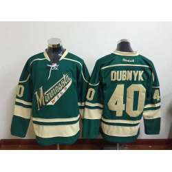 Minnesota Wilds #40 Dubnyk Green Jerseys