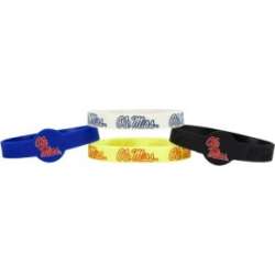 Mississippi Rebels Bracelets - 4 Pack Silicone - Special Order