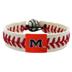 Mississippi Rebels Classic Baseball Bracelet