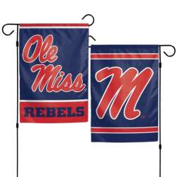 Mississippi Rebels Flag 12x18 Garden Style 2 Sided