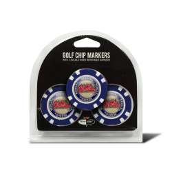 Mississippi Rebels Golf Chip with Marker 3 Pack - Special Order