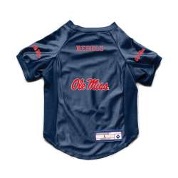 Mississippi Rebels Pet Jersey Stretch Size XS - Special Order