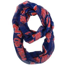Mississippi Rebels Scarf Infinity Style - Special Order