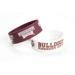 Mississippi State Bulldogs Bracelets - 2 Pack Wide