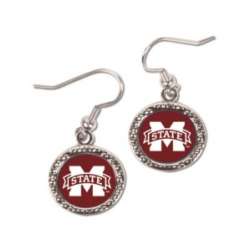 Mississippi State Bulldogs Earrings Round Style
