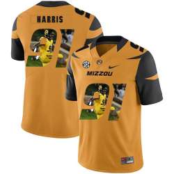 Missouri Tigers 91 Charles Harris Gold Nike Fashion College Football Jersey Dyin