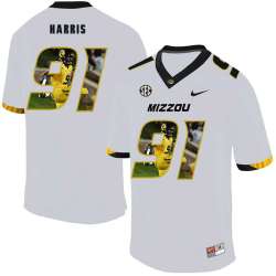 Missouri Tigers 91 Charles Harris White Nike Fashion College Football Jersey Dyin