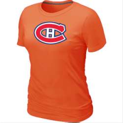Montreal Canadiens Big & Tall Women\'s Logo Orange T-Shirt