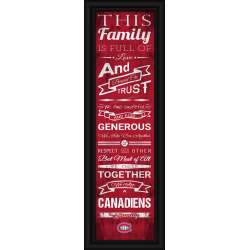 Montreal Canadiens Family Cheer Print 8x24