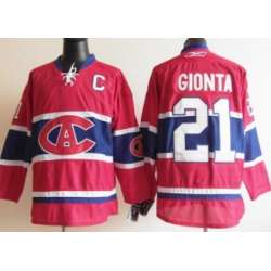 Montreal Canadiens #21 Brian Gionta CA Red Jerseys
