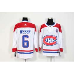 Montreal Canadiens #6 Shea Weber White Adidas Stitched Jersey