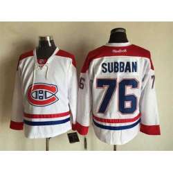 Montreal Canadiens #76 P.K Subban White CCM Throwback Jerseys