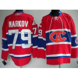 Montreal Canadiens #79 MARKOV Red NEW CA Jerseys