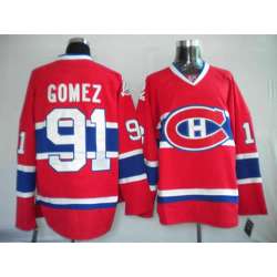 Montreal Canadiens #91 Gomez red CH Jerseys