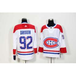 Montreal Canadiens #92 Jonathan Drouin White Adidas Stitched Jersey
