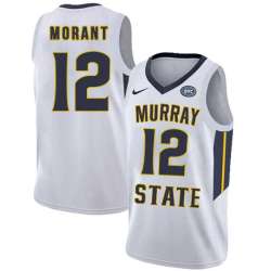 Murray State Racers 12 Ja Morant White College Basketball Jersey Dzhi