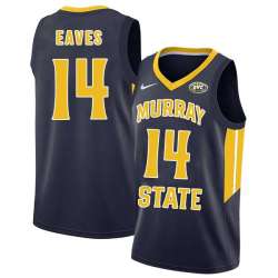 Murray State Racers 14 Jaiveon Eaves Navy College Basketball Jersey Dzhi