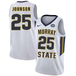 Murray State Racers 25 Jalen Johnson White College Basketball Jersey Dzhi
